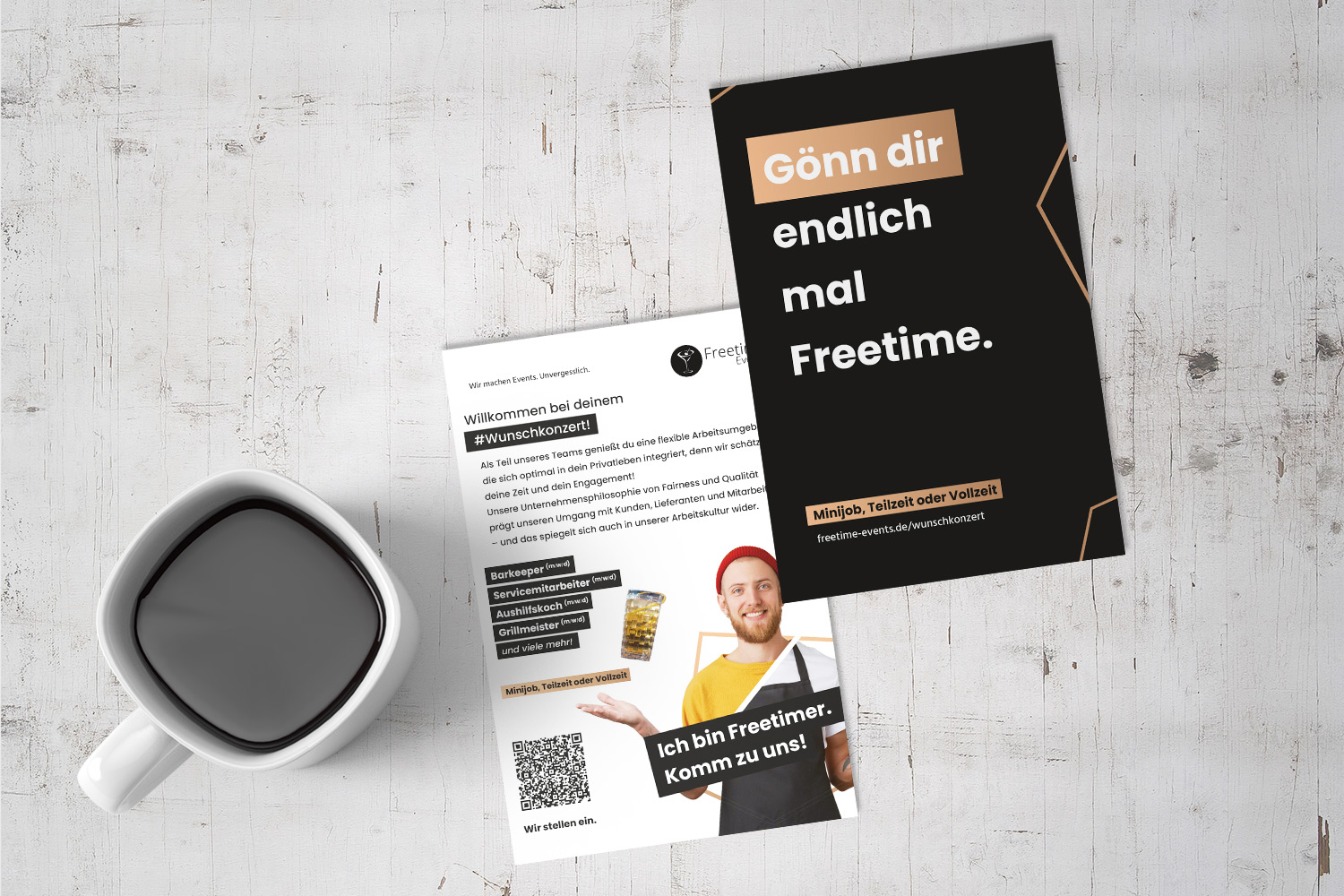 Freetime Events – Employer Branding Kampagne: Postkarten